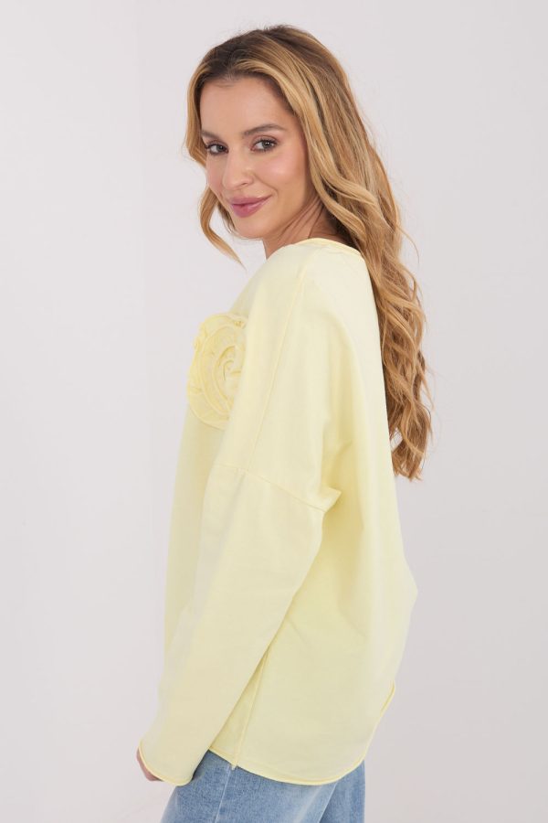 Yellow Blouse in Women`s Blouses, Tunics with Cotton and Spandex