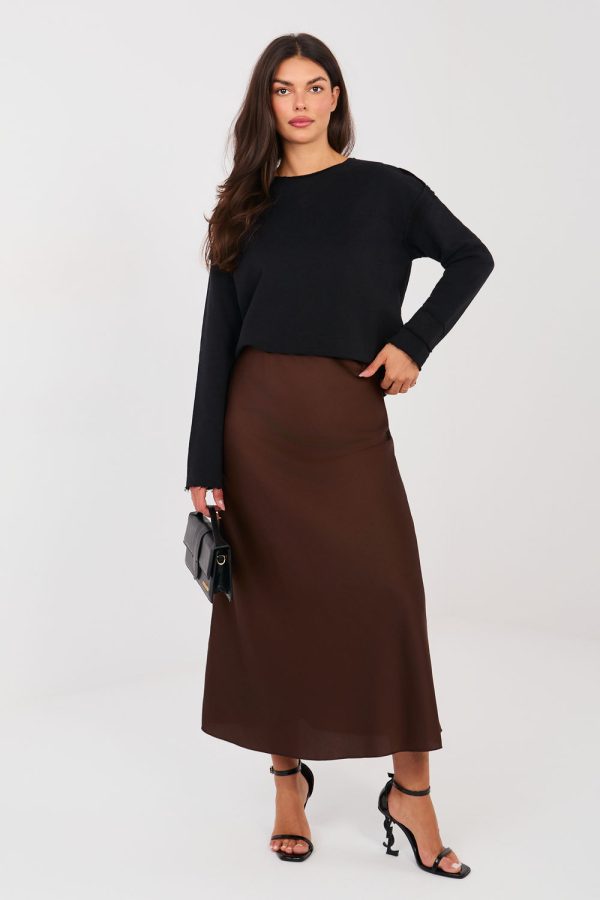 Black Sweatshirt in Sweatshirts For Women with Cotton and Spandex