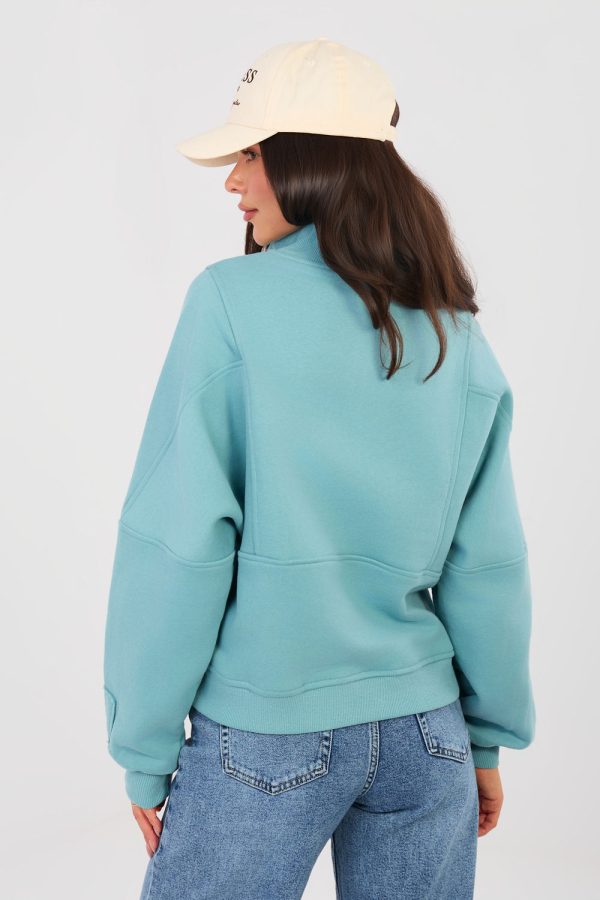 Blue Sweatshirt in Sweatshirts For Women with Cotton and Spandex