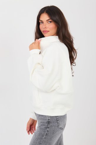 Beige Sweatshirt in Sweatshirts For Women with Cotton and Spandex