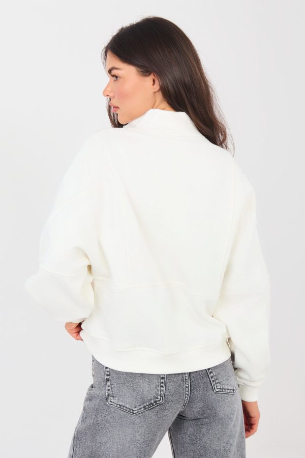Beige Sweatshirt in Sweatshirts For Women with Cotton and Spandex