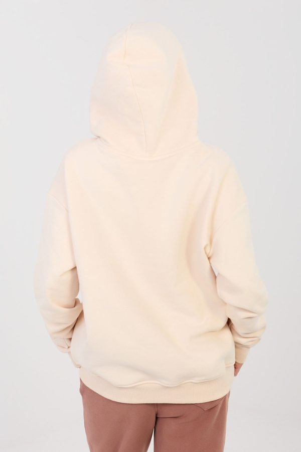 Beige Sweatshirt in Sweatshirts For Women with Cotton and Polyester