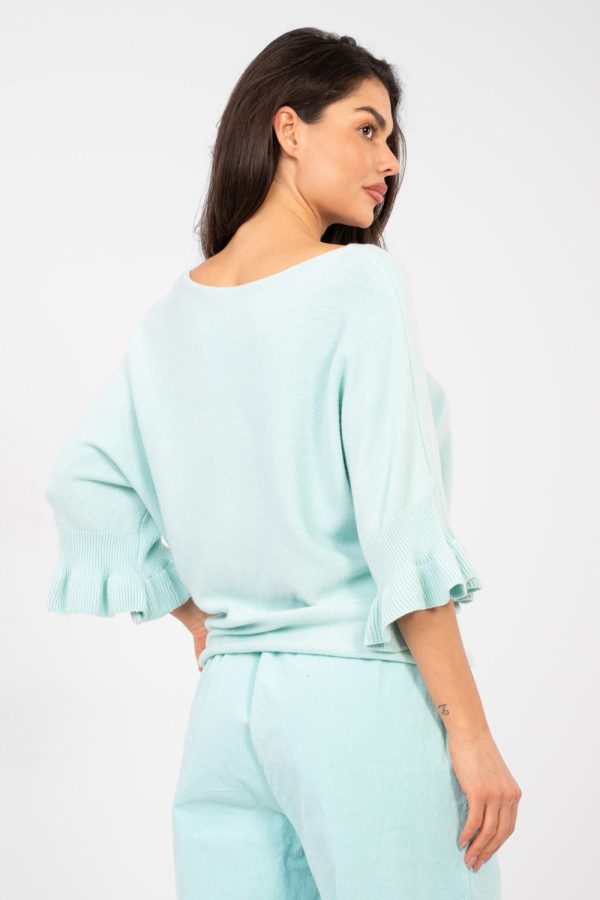 Blue Jumper in Sweaters, Pullovers, Jumpers, Turtlenecks, Boleros, Shrugs with Nylon, Polyester and Viscose