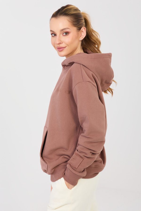 Brown Sweatshirt in Sweatshirts For Women with Cotton and Polyester