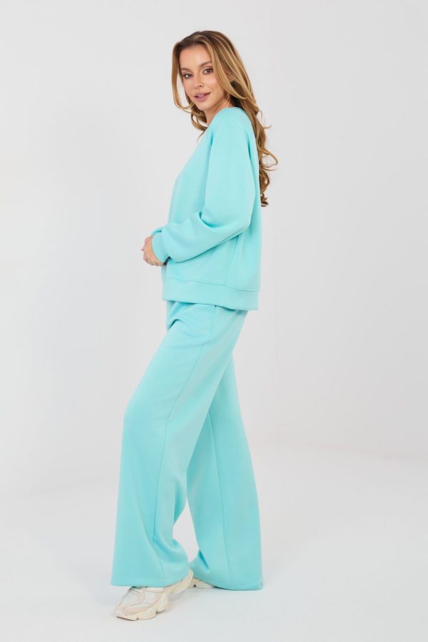 Green Set in Pants, Trousers, Shorts with Spandex, Polyester and Viscose