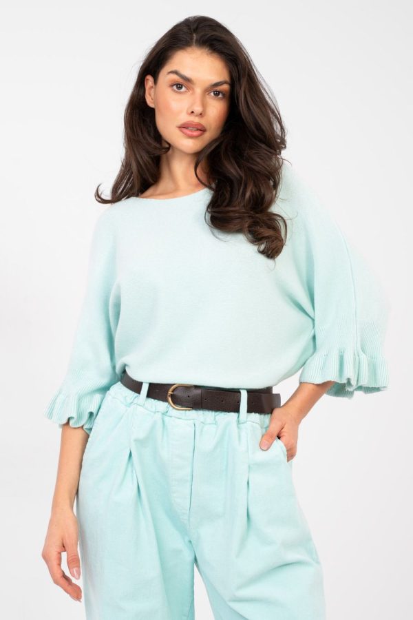 Blue Jumper in Sweaters, Pullovers, Jumpers, Turtlenecks, Boleros, Shrugs with Nylon, Polyester and Viscose