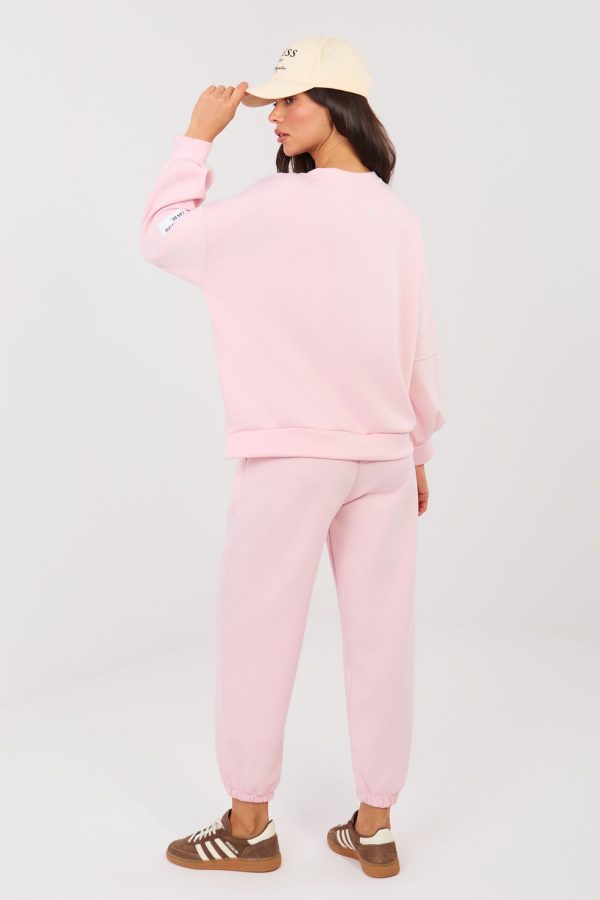 Pink Set in Pants, Trousers, Shorts with Spandex and Viscose