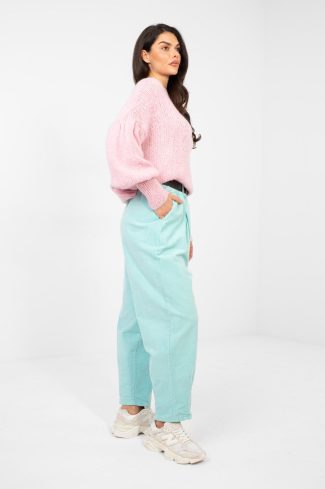 Green Corduroy Trousers in Pants, Trousers, Shorts with Cotton and Spandex