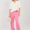 Pink Tracksuit Trousers in Pants, Trousers, Shorts with Spandex, Polyester and Viscose