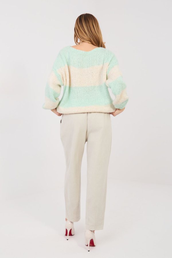 Beige Corduroy Trousers in Pants, Trousers, Shorts with Cotton and Spandex