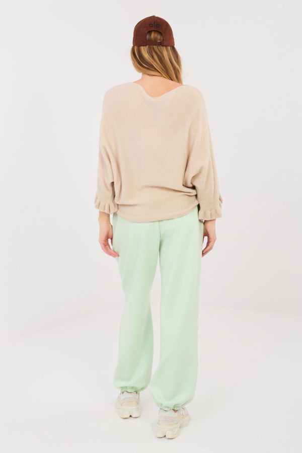 Green Tracksuit Trousers in Pants, Trousers, Shorts with Spandex, Polyester and Viscose