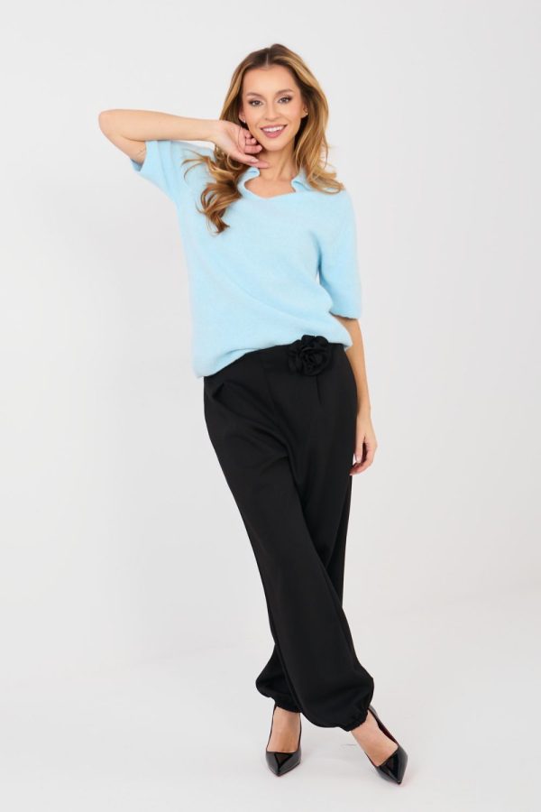 Black Tracksuit Trousers in Pants, Trousers, Shorts with Spandex, Polyester and Viscose