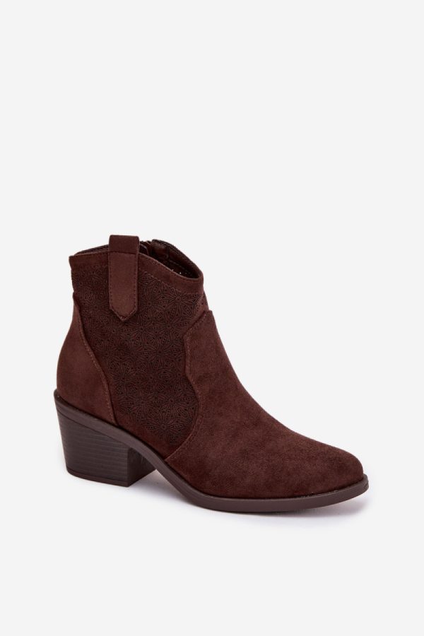 brown Heel boots model 224427 Step in style