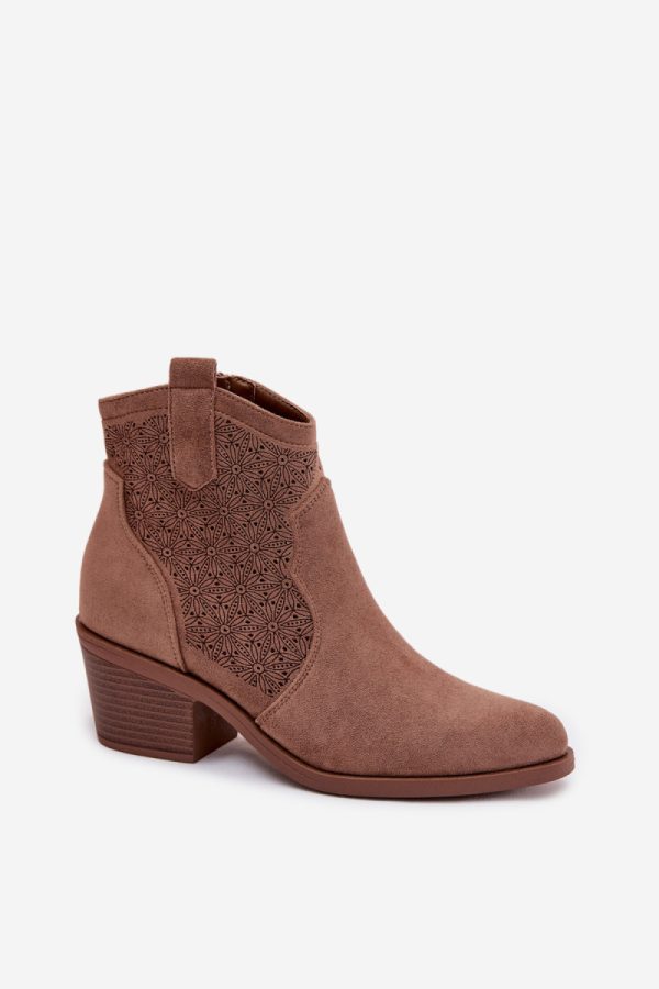 brown Heel boots model 224429 Step in style