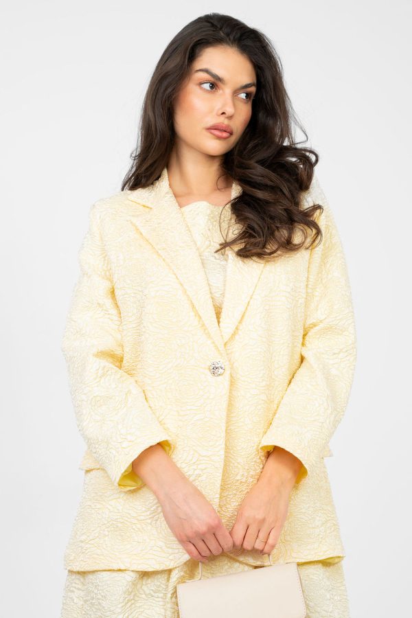 Yellow Jacket in Jackets, Vests For Women with Polyester and Viscose