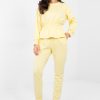 Yellow Set in Pants, Trousers, Shorts with Spandex, Polyester and Viscose