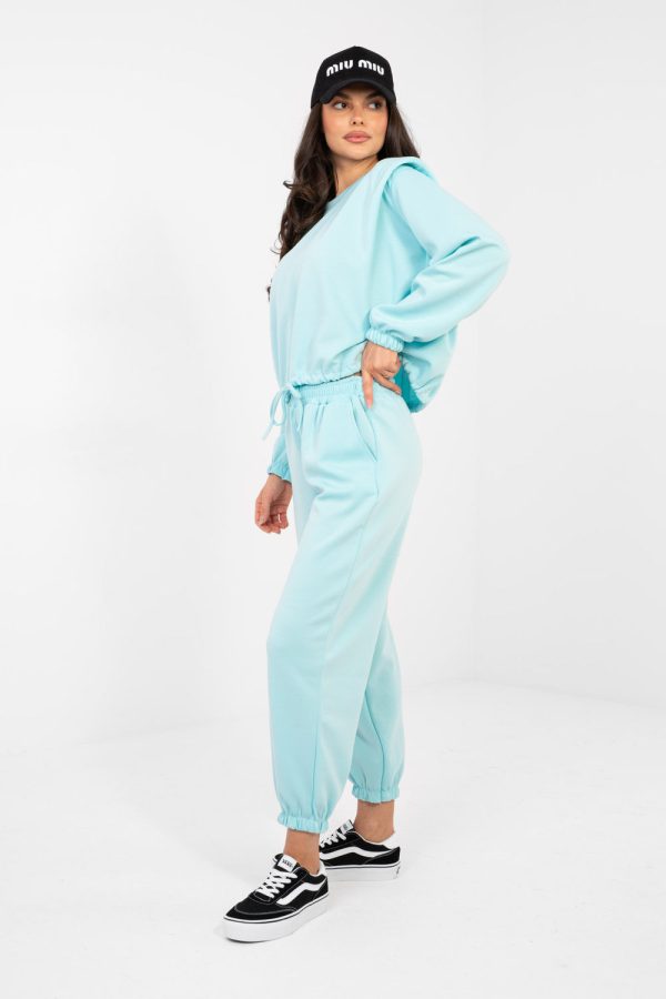 Green Set in Pants, Trousers, Shorts with Spandex and Viscose