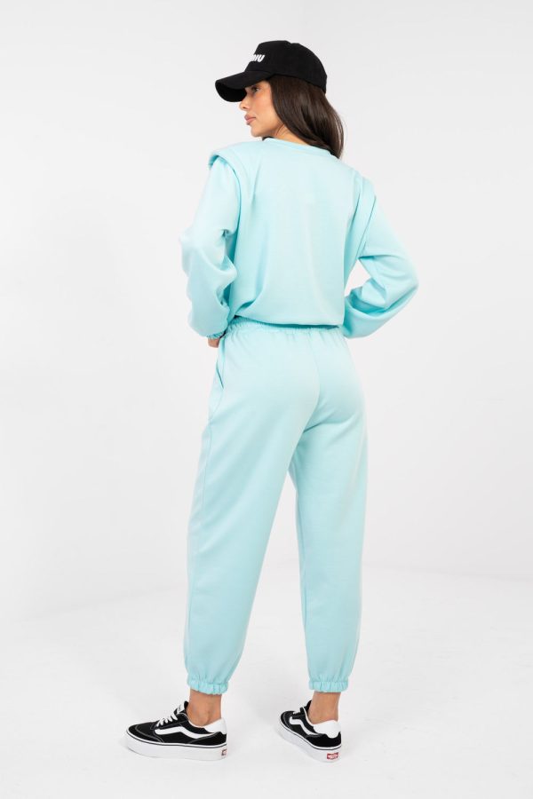 Green Set in Pants, Trousers, Shorts with Spandex and Viscose