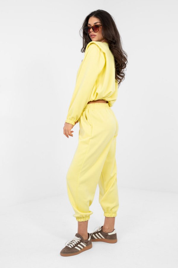 Yellow Set in Pants, Trousers, Shorts with Spandex and Viscose