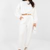 Beige Set in Pants, Trousers, Shorts with Spandex and Viscose