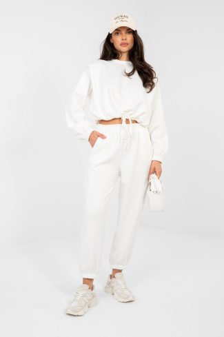 Beige Set in Pants, Trousers, Shorts with Spandex and Viscose
