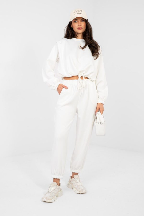 Beige Set in Pants, Trousers, Shorts with Spandex and Viscose