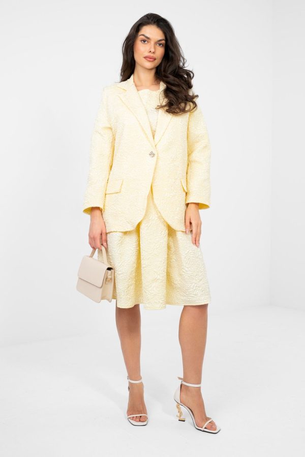 Yellow Jacket in Jackets, Vests For Women with Polyester and Viscose