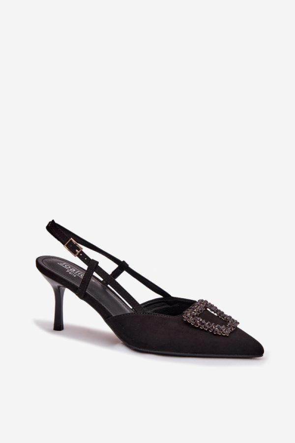 black Heel sandals model 224464 Step in style