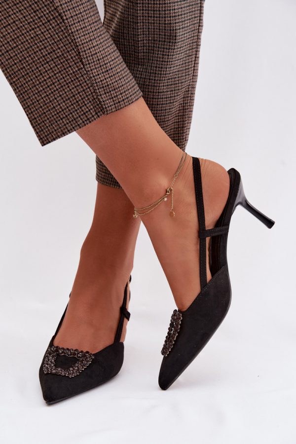 black Heel sandals model 224464 Step in style