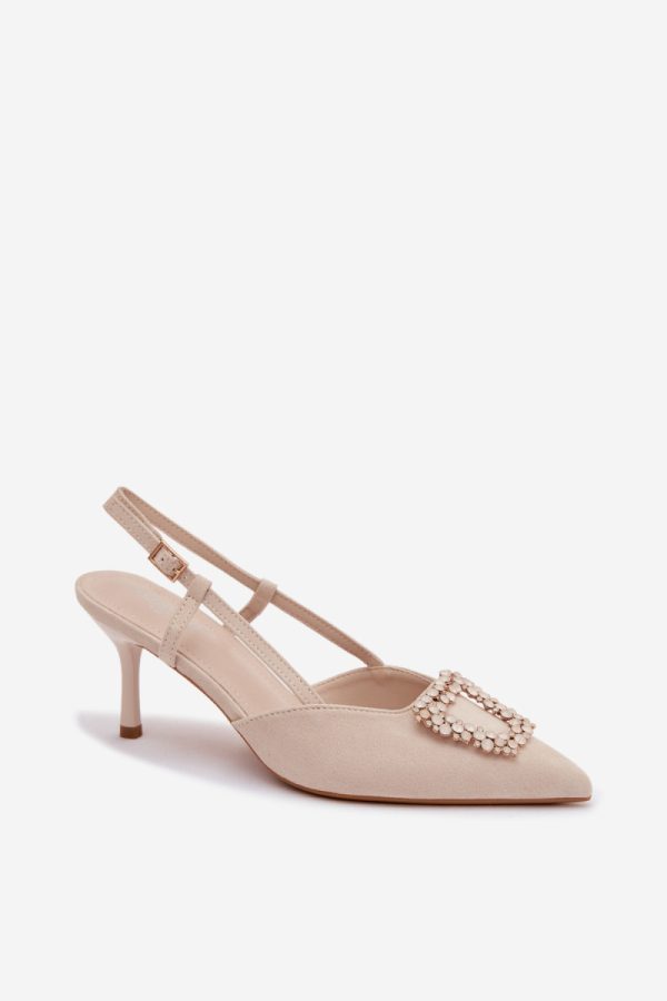 beige Heel sandals model 224466 Step in style