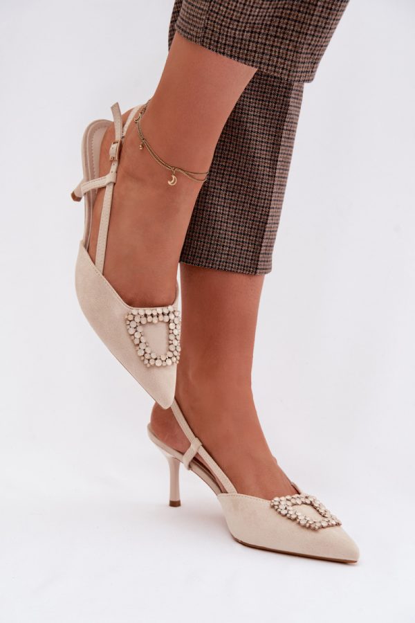 beige Heel sandals model 224466 Step in style
