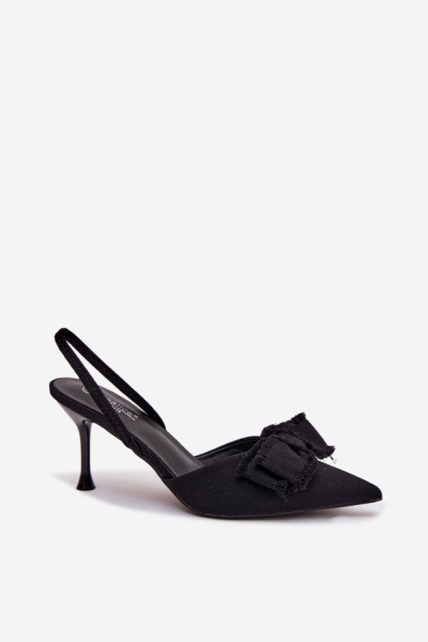 black Heel sandals model 224467 Step in style