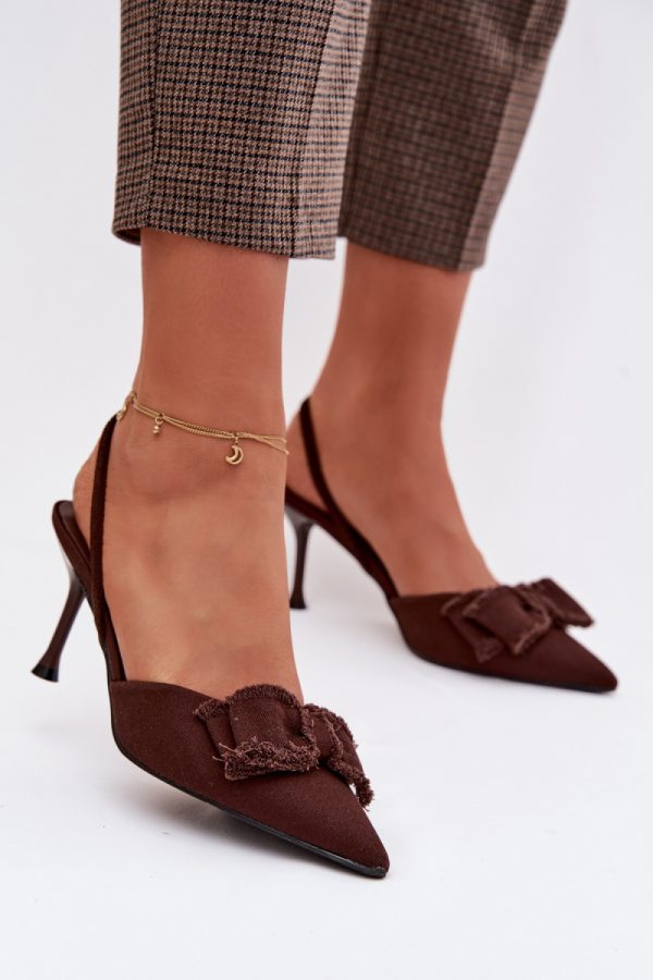 brown Heel sandals model 224468 Step in style