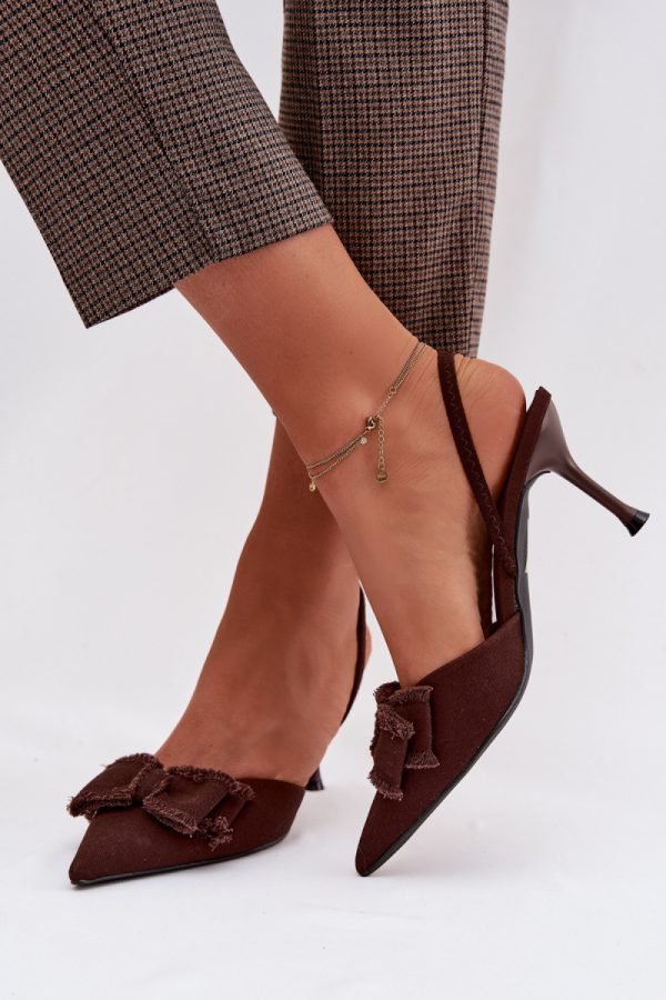 brown Heel sandals model 224468 Step in style