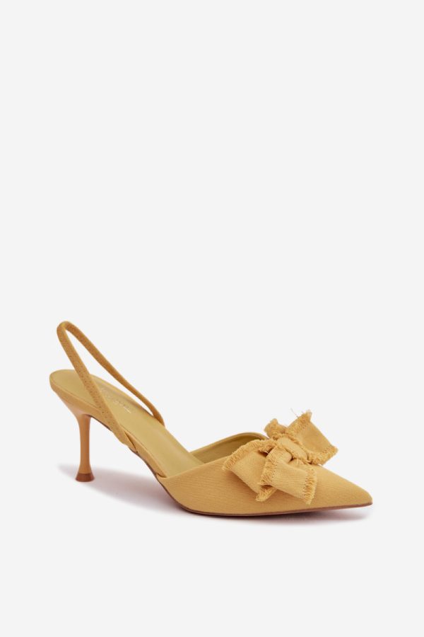yellow Heel sandals model 224471 Step in style