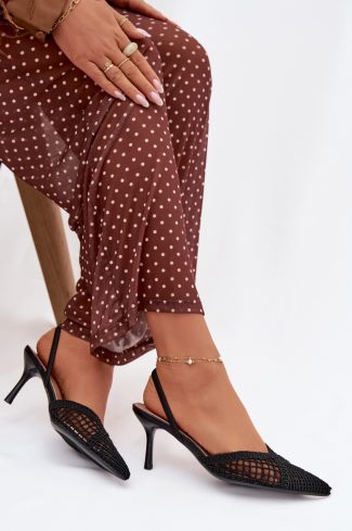 black Heel sandals model 224493 Step in style