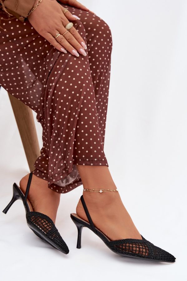 black Heel sandals model 224493 Step in style