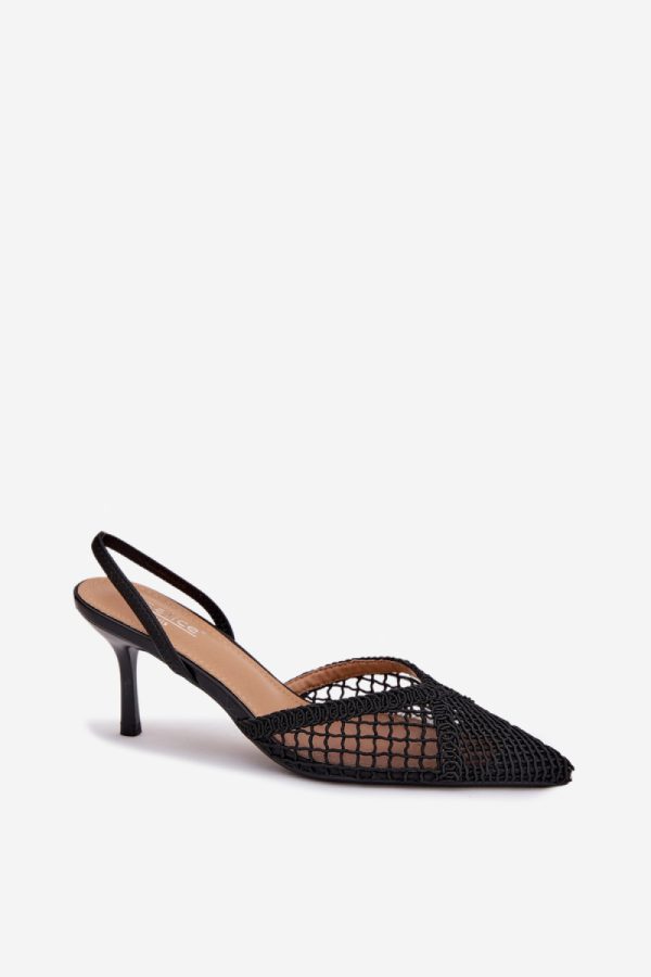 black Heel sandals model 224493 Step in style