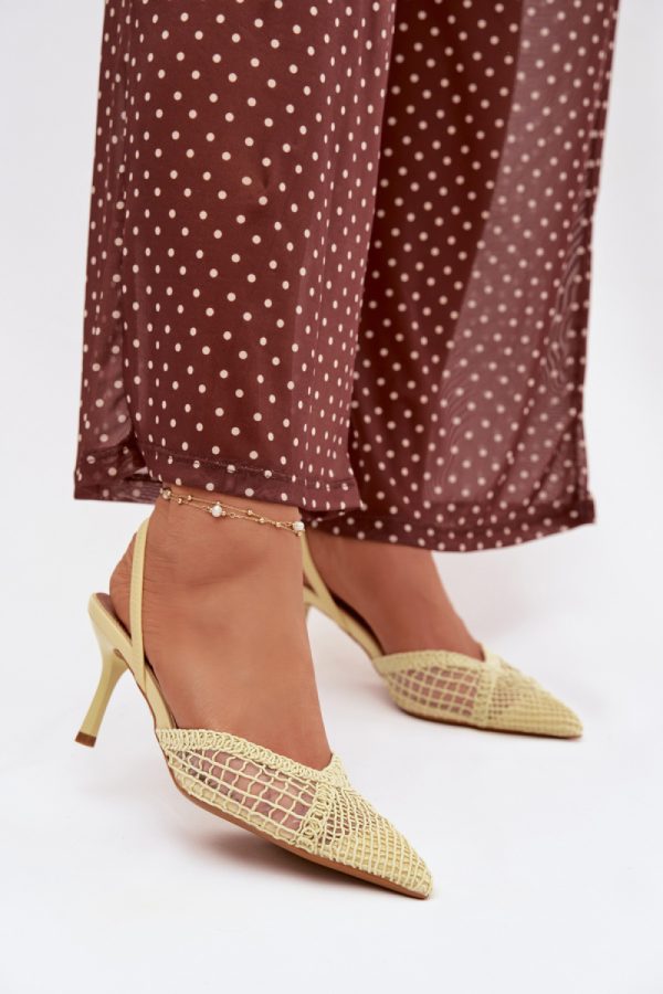 yellow Heel sandals model 224495 Step in style