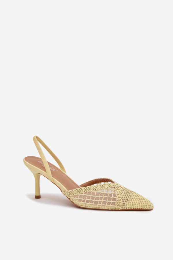 yellow Heel sandals model 224495 Step in style