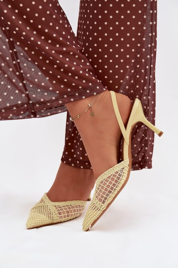 yellow Heel sandals model 224495 Step in style