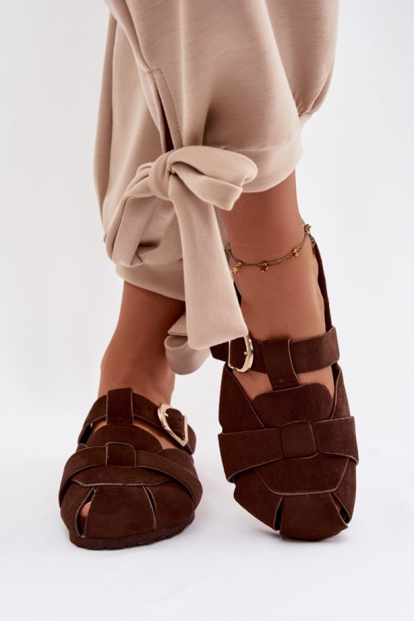 Brown Flip-flops in Sandals & Flip-Flops For Women with Fabric, Footbed and Sole Height