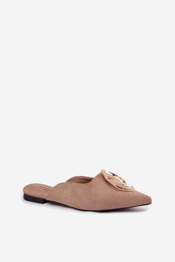 Beige Flip-flops in Sandals & Flip-Flops For Women with Fabric, Footbed and Heel Height
