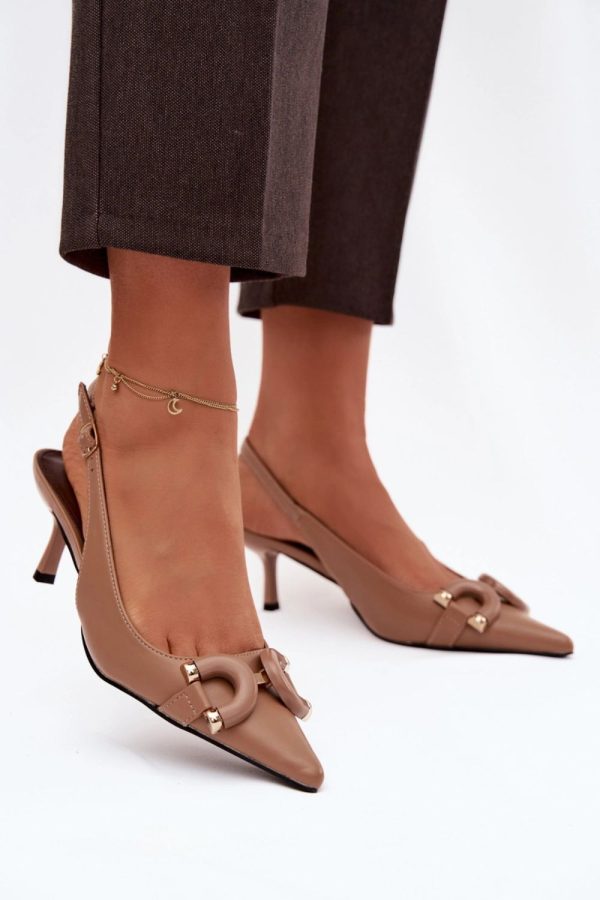 brown Heel sandals model 224500 Step in style