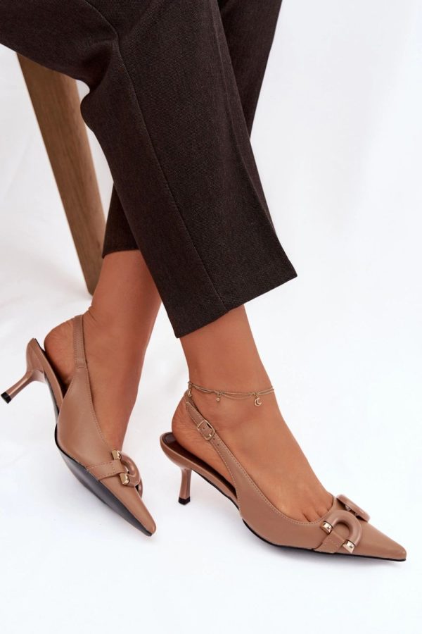 brown Heel sandals model 224500 Step in style