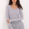 Grey Blouse in Women`s Blouses, Tunics with Cotton