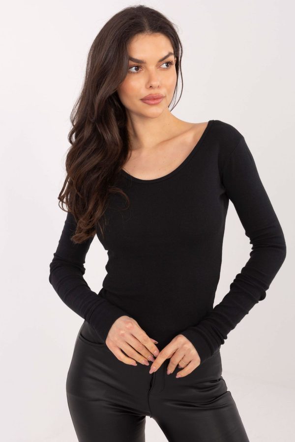 Black Blouse in Women`s Blouses, Tunics with Cotton