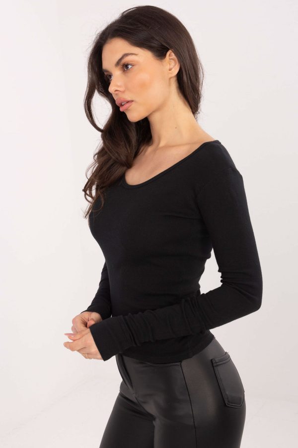Black Blouse in Women`s Blouses, Tunics with Cotton