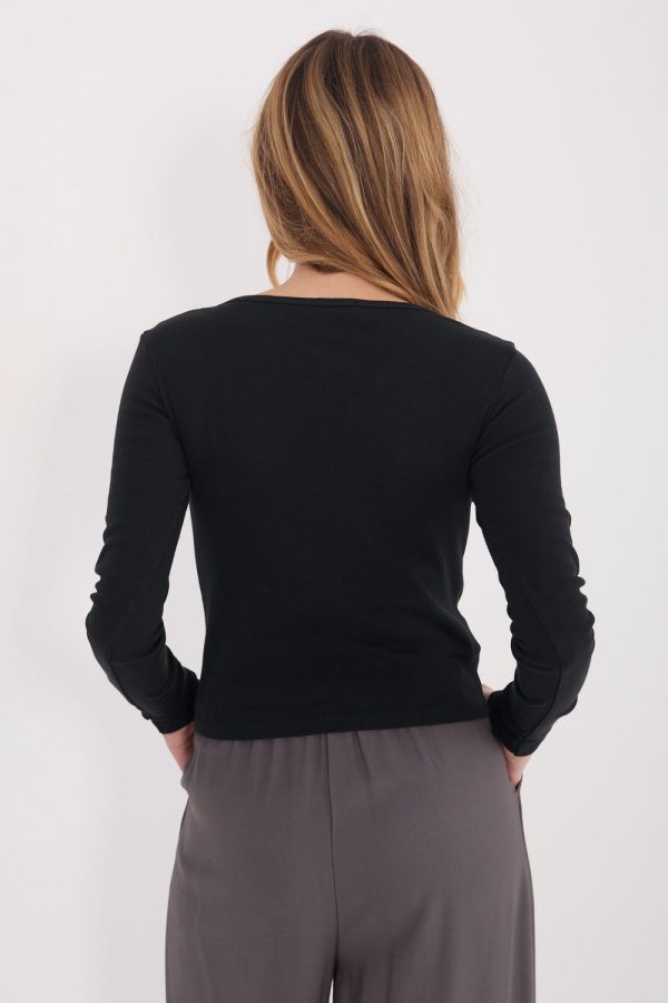 Black Blouse in Women`s Blouses, Tunics with Cotton