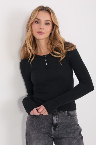 Black Blouse in Women`s Blouses, Tunics with Cotton